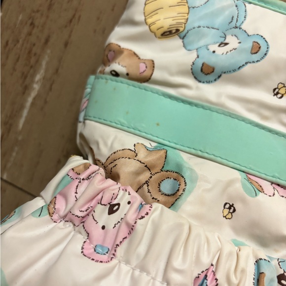 Y2K Cater’s Mint Green Pastel Teddy Bear Print Diaper Tote Bag *FLAW - Picture 3 of 10